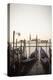 Gondolas Moored on the Lagoon, San Giorgio Maggiore Beyond, Riva Degli Schiavoni-Amanda Hall-Premier Image Canvas