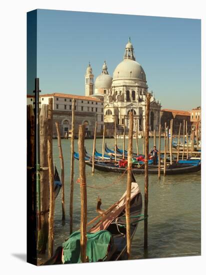 Gondolas near the Grand Canal and the Santa Maria Della Salute, Venice, Italy-Janis Miglavs-Premier Image Canvas