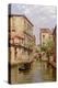 Gondolas on a Venetian Canal 'Rio De San Aportino'-Antonietta Brandeis-Premier Image Canvas