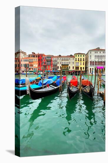 Gondolas on Grand Canal, Venice, Italy-Zoom-zoom-Premier Image Canvas