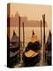 Gondolas on San Marco Canal and Church of San Giorgio Maggiore at Sunset, Venice, Veneto, Italy-Roy Rainford-Premier Image Canvas