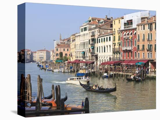 Gondolas on the Grand Canal, Venice, UNESCO World Heritage Site, Veneto, Italy, Europe-Amanda Hall-Premier Image Canvas