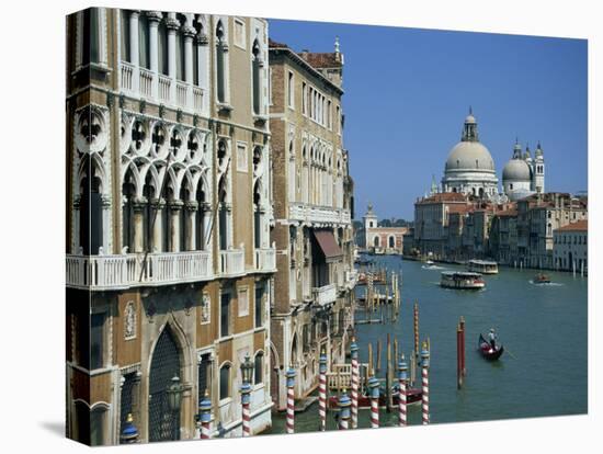 Gondolas on the Grand Canal with Santa Maria Della Salute in the Background, Venice, Veneto, Italy-Lightfoot Jeremy-Premier Image Canvas