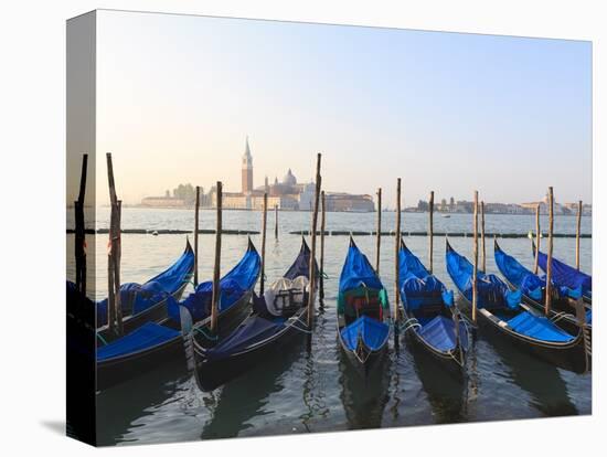 Gondolas on the Lagoon, San Giorgio Maggiore in the Distance, Venice, Veneto, Italy-Amanda Hall-Premier Image Canvas