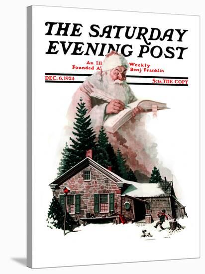 "Good Deeds" Saturday Evening Post Cover, December 6,1924-Norman Rockwell-Premier Image Canvas