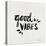 Good Vibes - Black Ink-Cat Coquillette-Premier Image Canvas