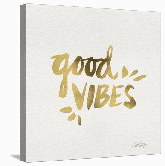 Good Vibes - Gold Ink-Cat Coquillette-Premier Image Canvas