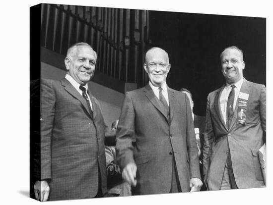 Goodwin Knight, Pres. Dwight D. Eisenhower and William Knowland During Campaign Tour of California-Ed Clark-Premier Image Canvas