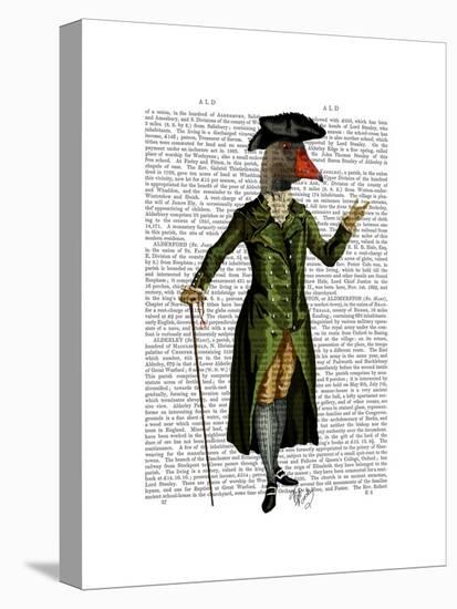 Goose in Green Regency Coat-Fab Funky-Stretched Canvas