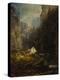 Gorge with Farmhouse at a Stream, about 1875/80-Carl Spitzweg-Premier Image Canvas