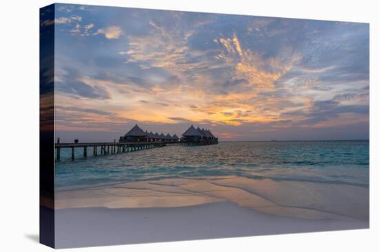 Gorgeous Sunset over the Ocean. Panorama of Tropical Island. Maldives-Maryna Patzen-Premier Image Canvas