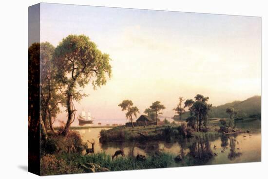 Gosnold on the Island of Cuttyhunk-Albert Bierstadt-Stretched Canvas