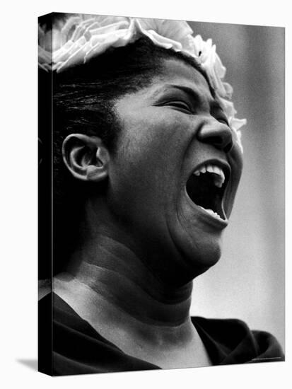 Gospel Singer Mahalia Jackson Singing at 'Prayer Pilgrimage for Freedom'-Paul Schutzer-Premier Image Canvas