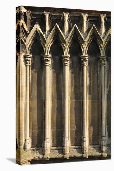 Gothic Cathedral Detail Paris-null-Stretched Canvas