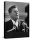 Governor Ronald W. Reagan Making Inaugural Speech after Swearing in Ceremony at Capitol-null-Premier Image Canvas