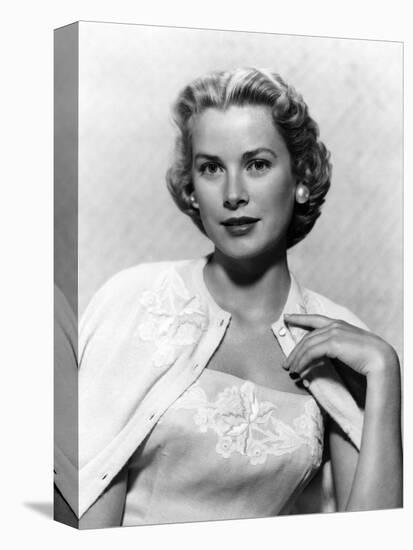 Grace Kelly (b/w photo)-null-Stretched Canvas