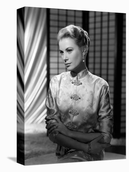 Grace Kelly (b/w photo)-null-Stretched Canvas