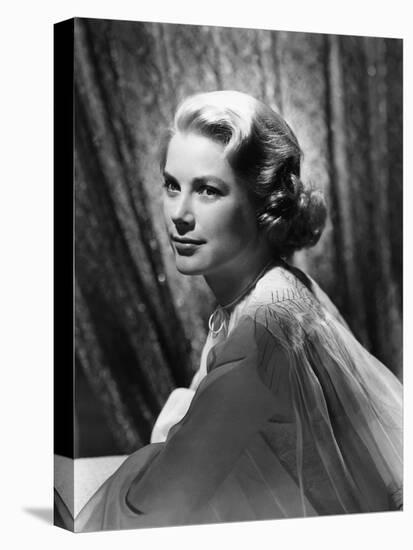 Grace Kelly (b/w photo)-null-Stretched Canvas