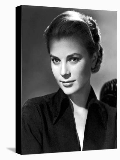 Grace Kelly (b/w photo)-null-Stretched Canvas