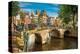 Gracht Canal Bridge Amsterdam-null-Stretched Canvas