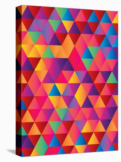 Gradient Background in Geometric Repeat Pattern-barney boogles-Stretched Canvas