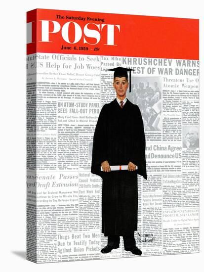 "Graduate" Saturday Evening Post Cover, June 6,1959-Norman Rockwell-Premier Image Canvas