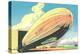 Graf Zeppelin at the Hangar-null-Stretched Canvas