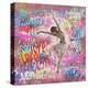 Graffiti Ballerina 2-Marta Wiley-Stretched Canvas