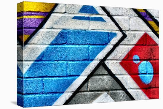 Graffiti Image On Brick Wall-sammyc-Premier Image Canvas