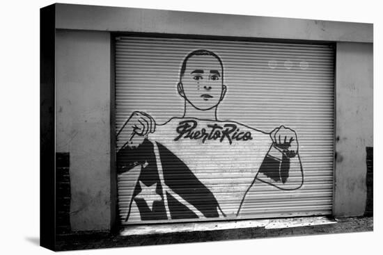 Graffiti in San Juan Puerto Rico B/W-null-Stretched Canvas