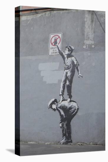 Graffiti Is a Crime-Banksy-Premier Image Canvas
