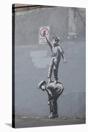 Graffiti Is a Crime-Banksy-Premier Image Canvas