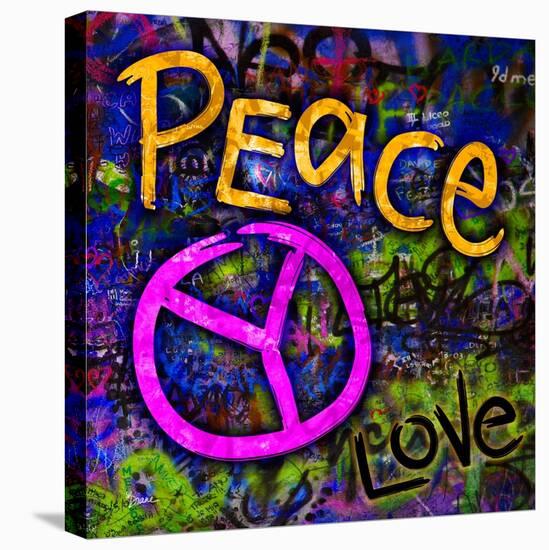 Graffiti Peace-Diane Stimson-Stretched Canvas