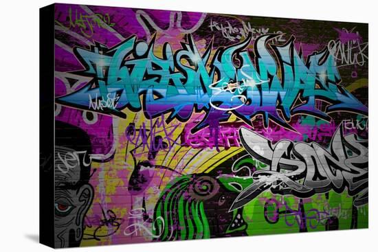 Graffiti Wall Urban Art-SergWSQ-Stretched Canvas