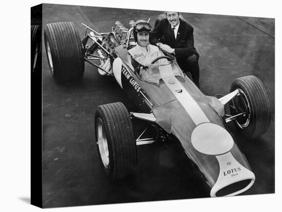 Graham Hill and Colin Chapman with Lotus 49, 1967-null-Premier Image Canvas