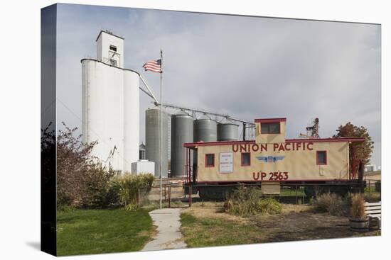 Grain Elevator, Hershey, Nebraska, USA-Walter Bibikow-Premier Image Canvas