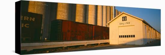 Grain Silo Railroad Station, Salina, Kansas-null-Stretched Canvas