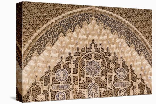 Granada, Spain, Alhambra, Close Up of Architecture in Nasrid Palace-Bill Bachmann-Premier Image Canvas