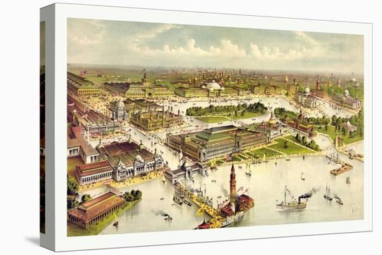 Grand Birds Eye View of the Grounds and Buildings of the Great Columbian Exposition at Chicago-Currier & Ives-Premier Image Canvas