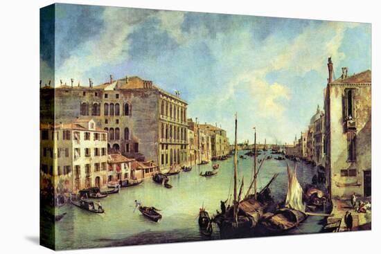 Grand Canal At San Vio-Canaletto-Stretched Canvas