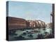 Grand Canal of Venice at the Rialto, with Gondolas-Giuseppe Bernardino Bison-Premier Image Canvas