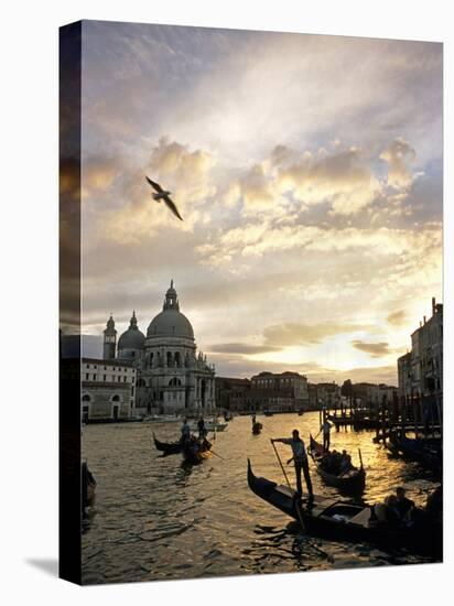 Grand Canal, Santa Maria della Salute Church, Gondolas, Venice, Italy-David Barnes-Premier Image Canvas