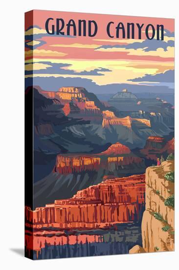 Grand Canyon National Park - Sunset View-Lantern Press-Stretched Canvas