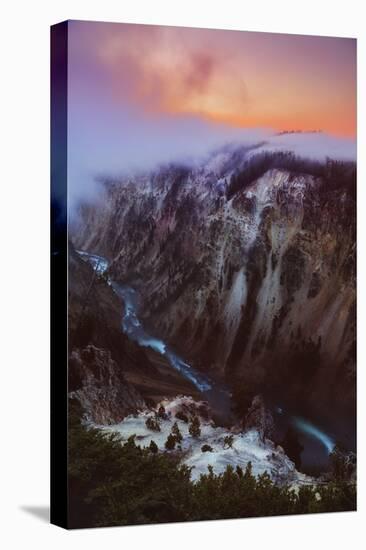 Grand Foggy Top Canyon at Sunrise Yellowstone Magic River Majestic-Vincent James-Premier Image Canvas