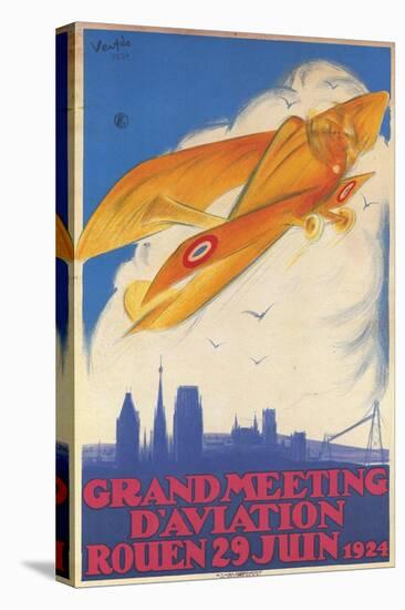 Grand Meeting Of Aviation-Marcel Vertes-Stretched Canvas