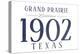 Grand Prairie, Texas - Established Date (Blue)-Lantern Press-Stretched Canvas