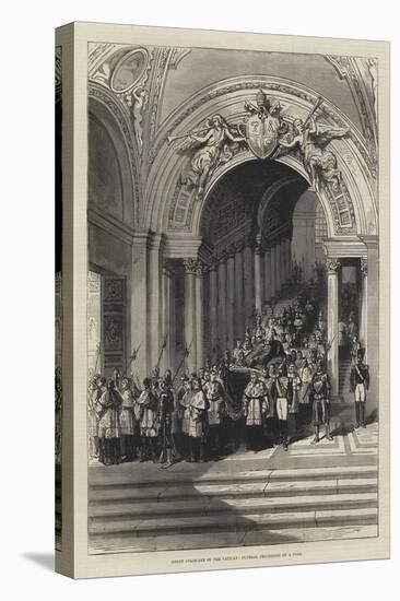 Grand Staircase of the Vatican, Funeral Procession of a Pope-null-Premier Image Canvas