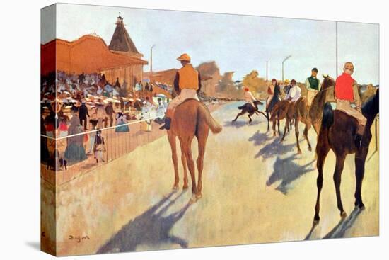 Grand Stand-Edgar Degas-Stretched Canvas