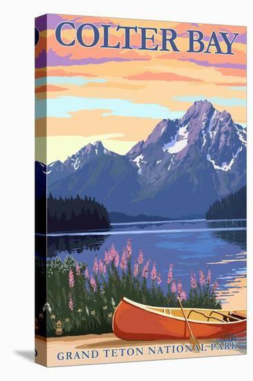 Grand Teton National Park - Colter Bay-Lantern Press-Stretched Canvas