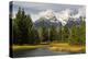 Grand Tetons, from Schwabachers Landing, Grand Teton National Park, Wyoming, USA-Michel Hersen-Premier Image Canvas